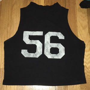 56 Black Crop Top Graphic
